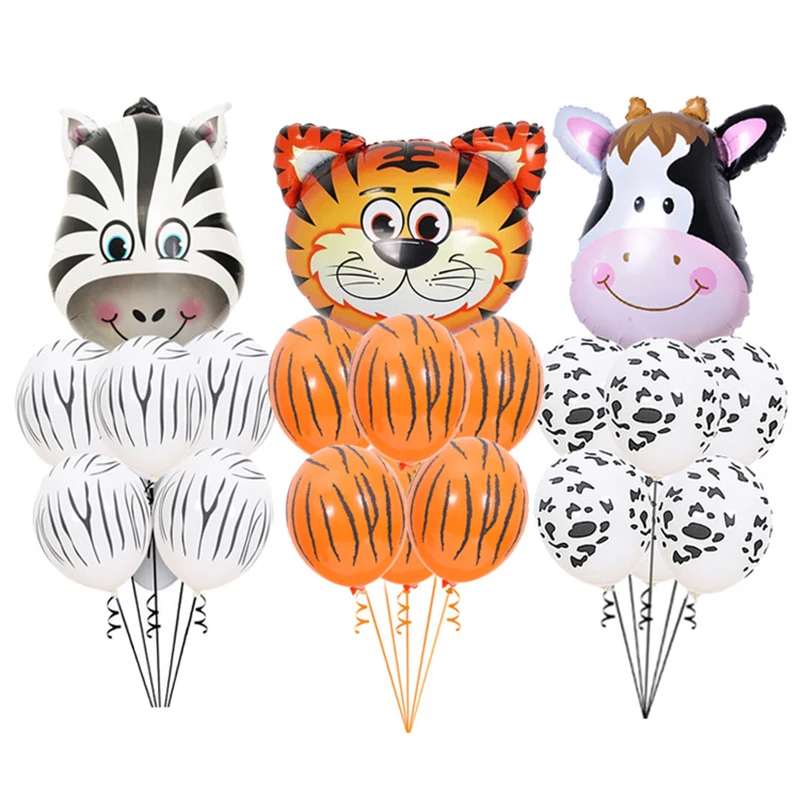 

Girl Birthday Decorations Jungle Safari Birthday Party Decorations Kids Boy Baby Shower Gender Reveal Tiger Lion Animal Balloon