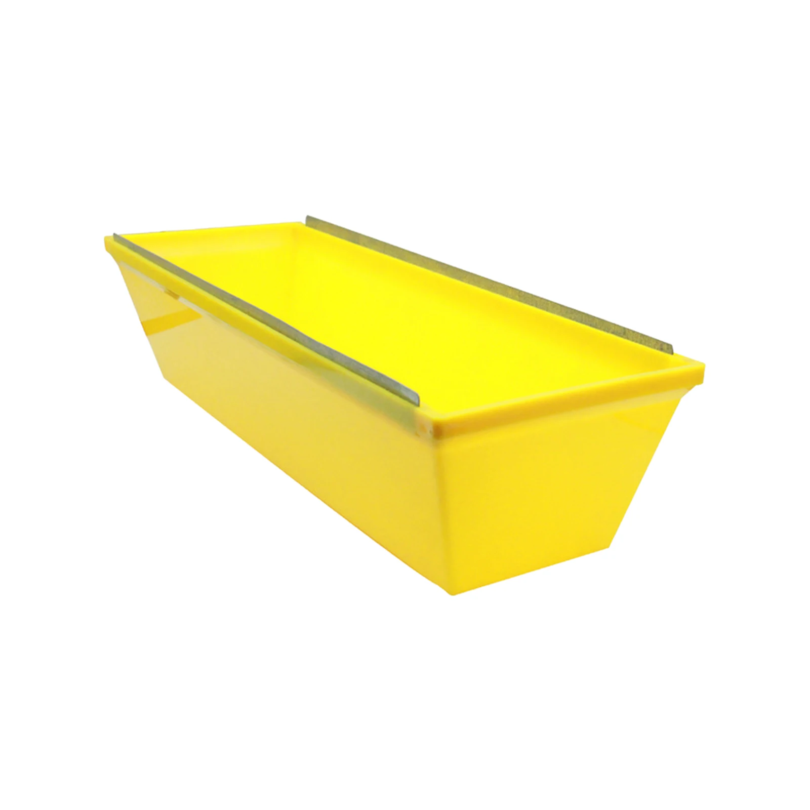 12'' Drywall Mud Pan Plastering Tool with Scraping Bar Sheared Edges for Easy Cleaning DIY Home Mud Pan Sheared Edges Tapered