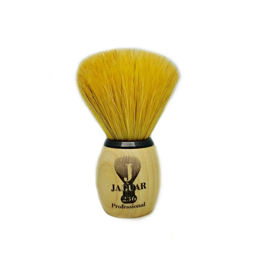 Jaguar 236 Professional Boar Bristle Shaving Brush, 24 mm Knots, Wooden Handle, Mini Size, High Quality