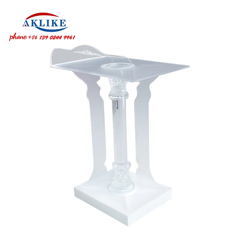 Crystal Pulpit Church Podium Simple Transparent Rostrum Event Lectern Consultation Dais Company Reception Platform Free Shipping