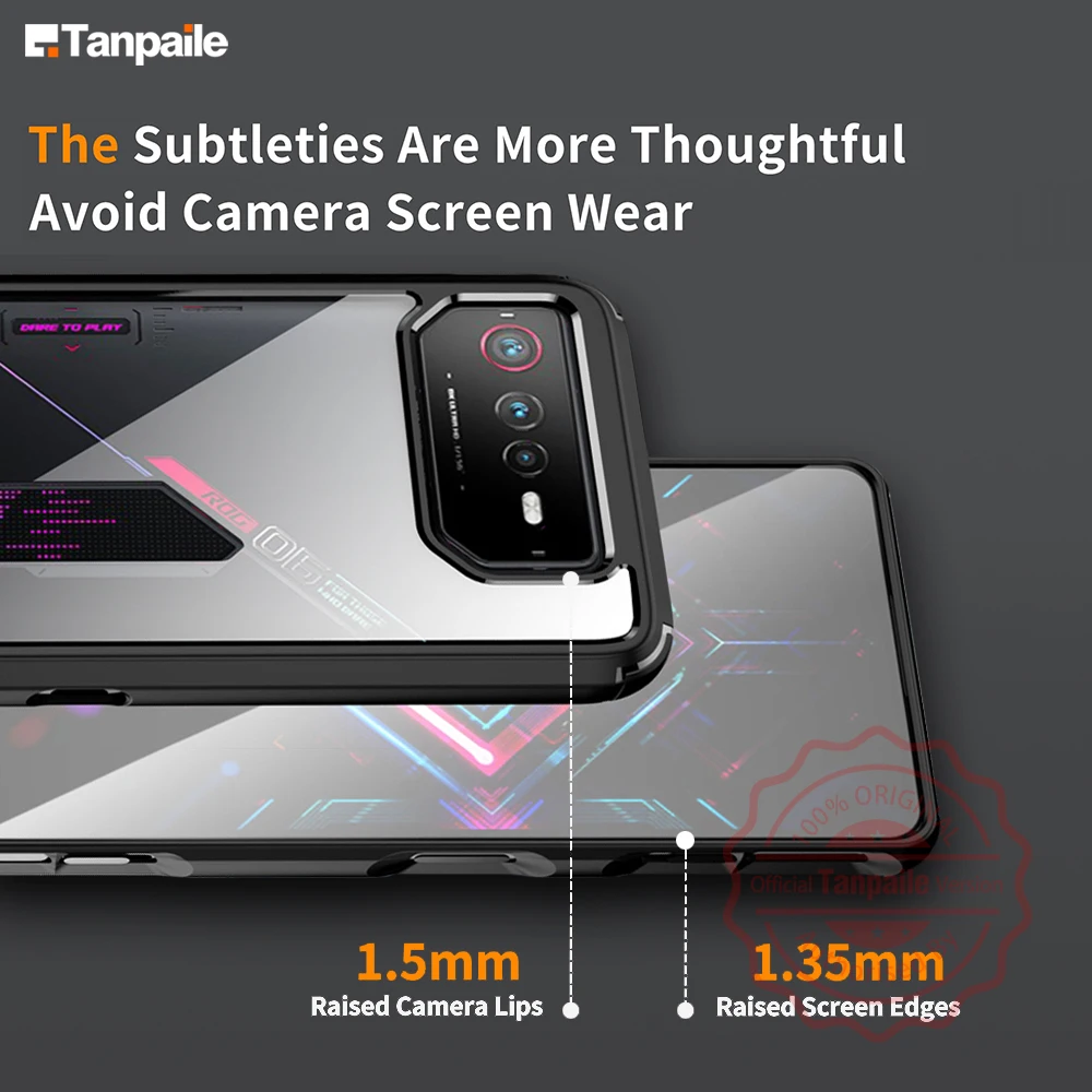 Shockproof Gaming Heat Dissipation Case for ASUS ROG Phone 6 Pro 6D 7 Ultimate Cover Clear Back Air Trigger Compatible Camera