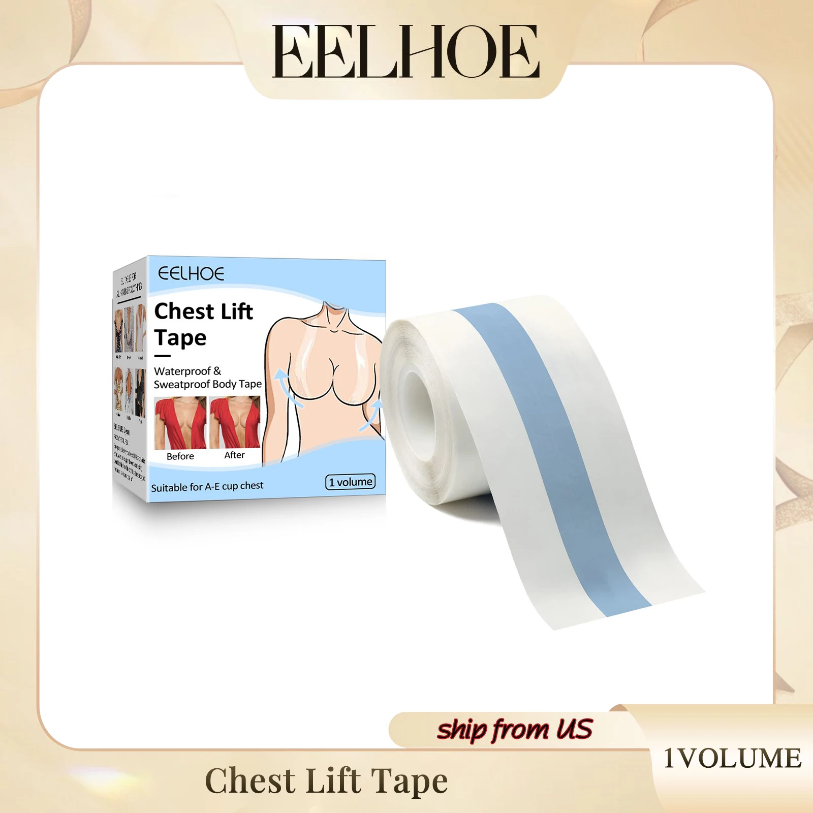 Eelhoe Anti-sweat Anti-exposure Anti-protruding Waterproof  And Lift Underwear Invisible Breast Lift Chest lift patch