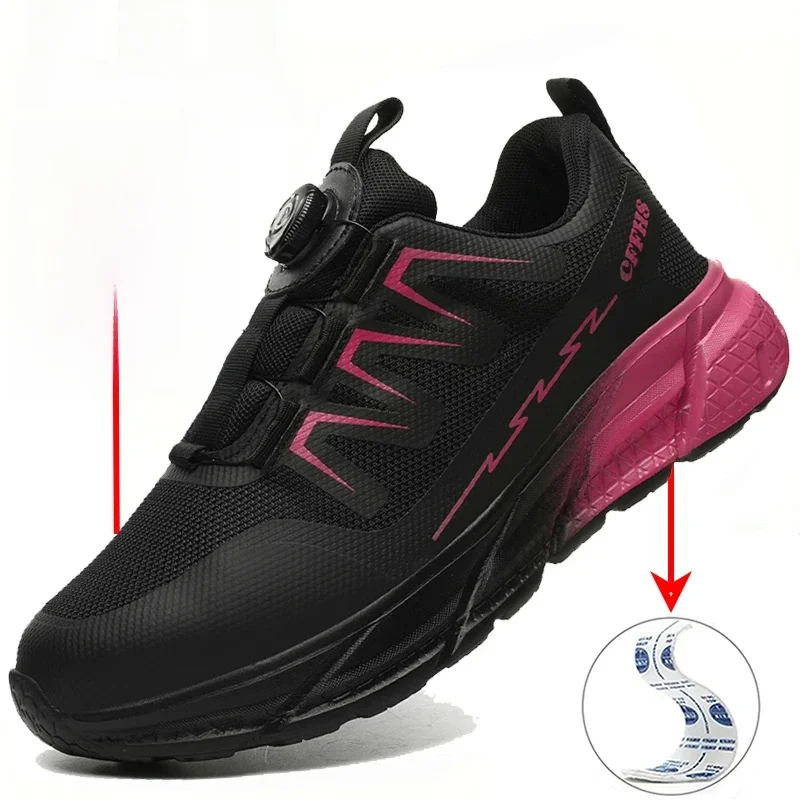 Veiligheidsschoenen voor dames Werklaarzen met stalen neus Ademende lekbestendige sportwerksneakers Comfortabele veiligheidslaarzen voor de constructie - afbeelding 2