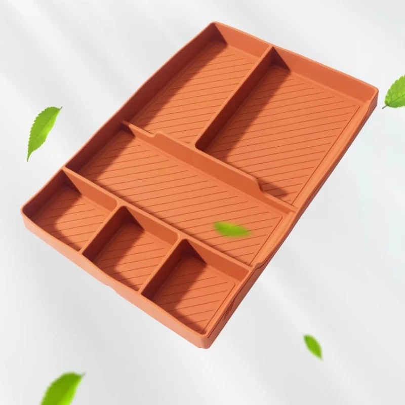 For AITO M9 2024 Automotive Interior Accessories Driver's Lower Storage Box Co Driver's Lower Silicone Storage Rack