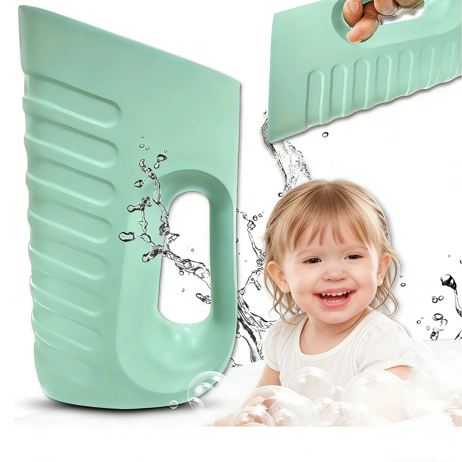

Baby Shower Toddle Shampoo Cup Baby Bath Spoons with Protect Kid Eyes Child Washing Hair Cup Kids Bathing Tool