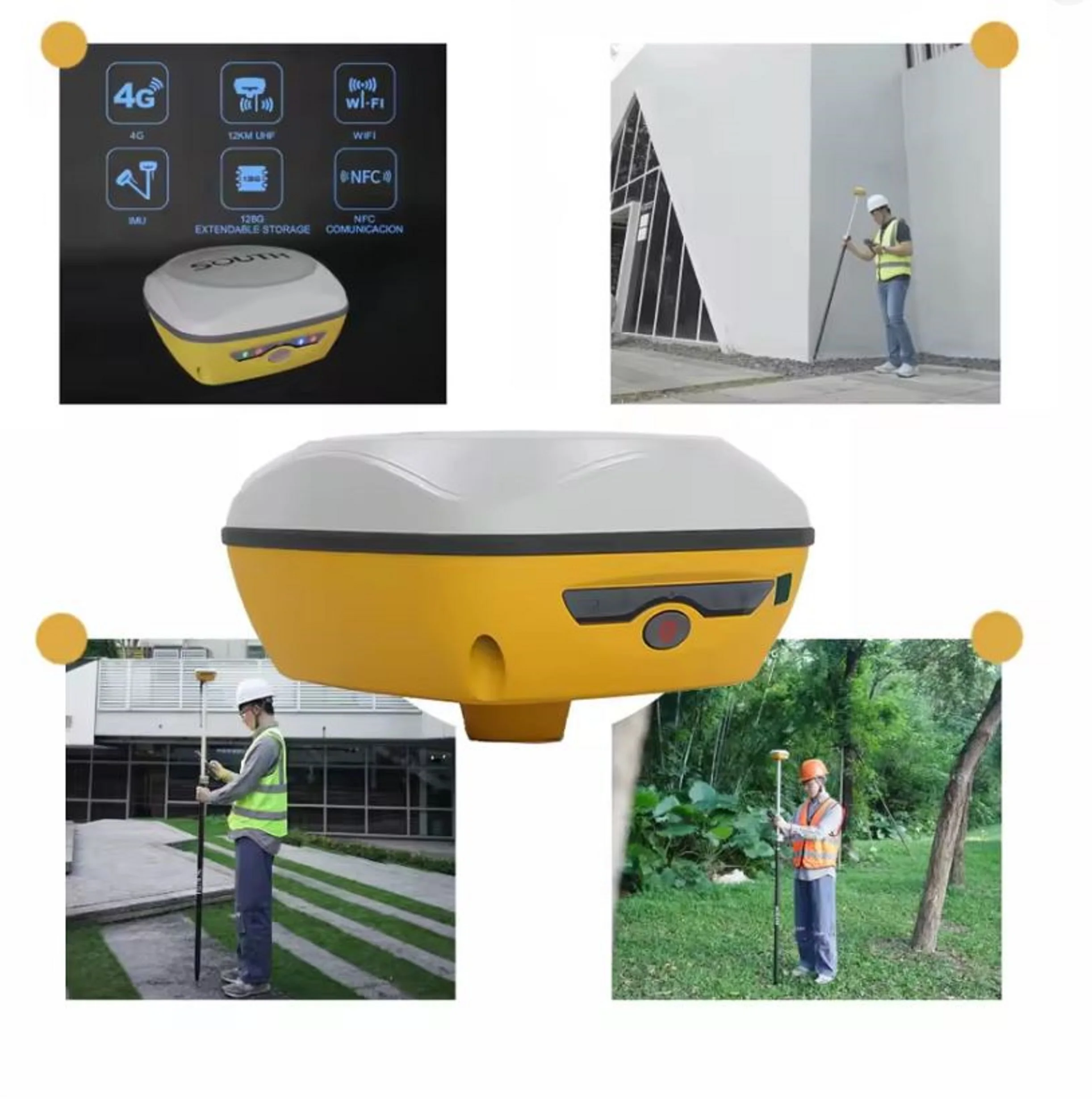 Equipo de topografía Software SurvStar actualizable y Firmware internacional para receptor South G4 Gnss Rtk