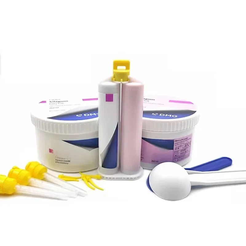 Dentalmaterial, Silikonkautschuk, weicher Kitt, leichter Körper, Zahnmedizin, Abdruckmaterial, Mischkopf-Set, orales Abdruckmaterial