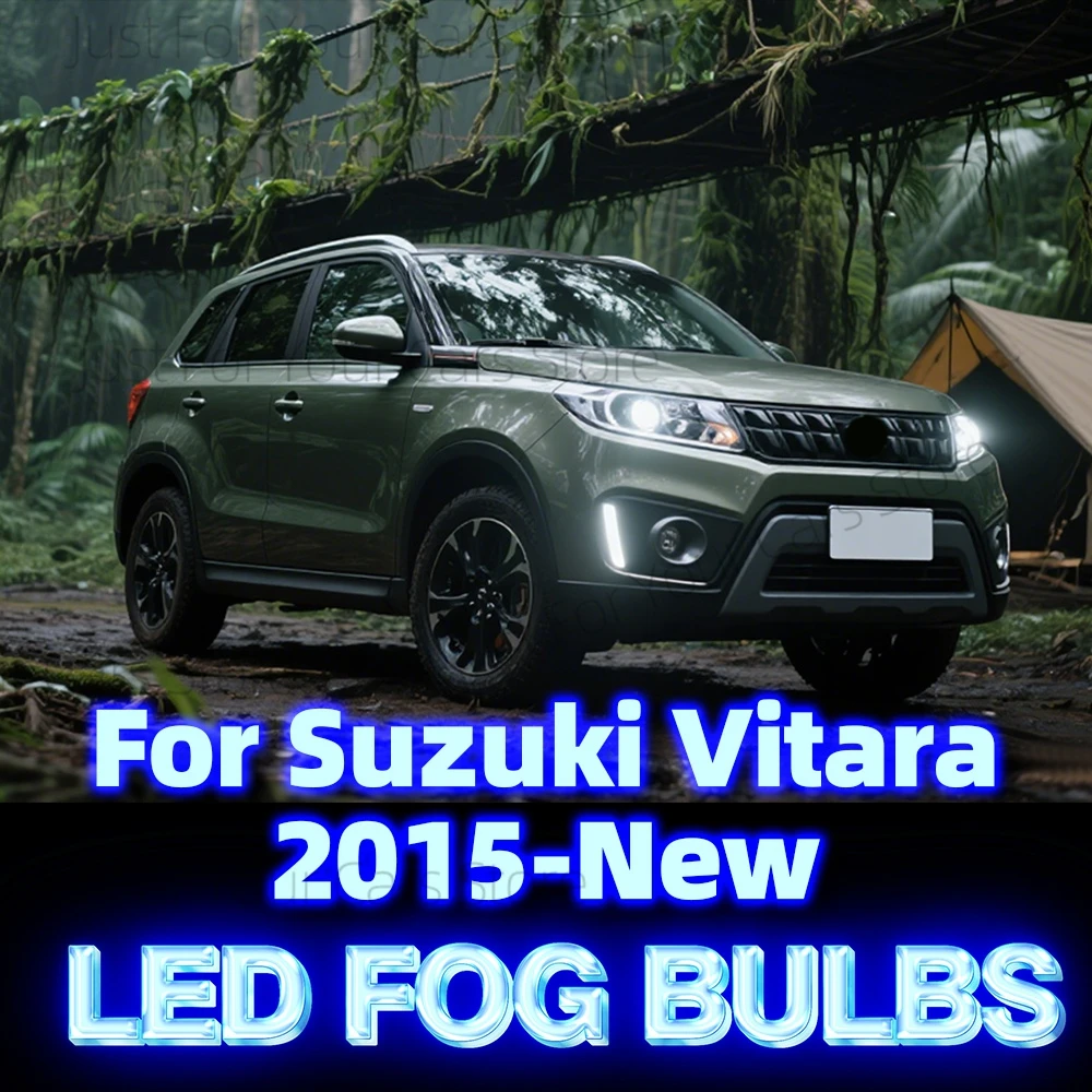 2x 6000K Front Fog Light Bulbs 12V 3570 CSP Canbus Lamps For Suzuki Vitara 2015 2016 2017 2018 2019 2020 2021 2022 2023 2024