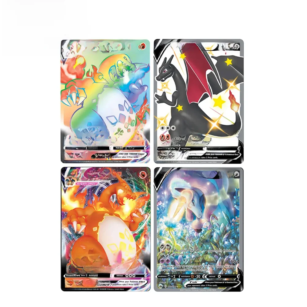 Holografische Pokémon-Tranding-Karten, Sword-Shield Charizard Empoleon Rapidash-Spielsammlungskarten, TCG-Ersatzkarten