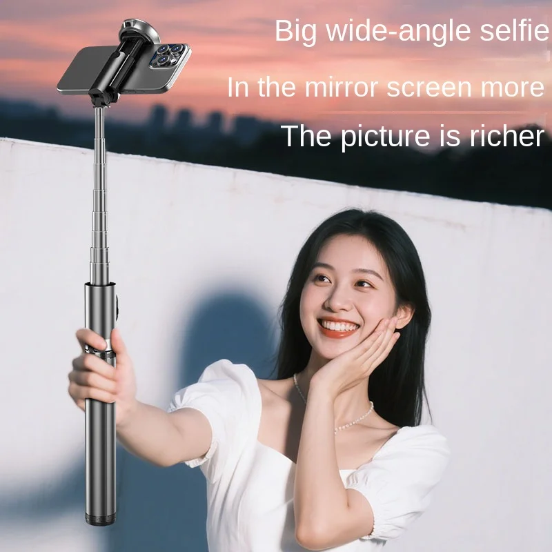 FANGTUOSI 2025 NUOVO 1.7M All In One Espandibile Treppiede per telefono portatile Selfie Stick con telecomando wireless BT staccabile compatibile