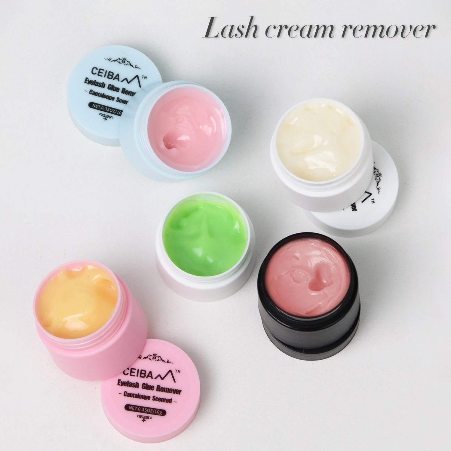 CEIBAM Thick Creamy 10g Fruit Scent Eyelash Glue Remover Zero Stimulation Eyelashes Extension Adhesive Cream Removal for Makeup