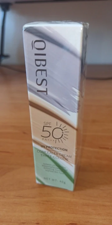 QIBEST Three Color Liquid Concealer Mixed Isolation Lotion Makeup Skin Tone Brightening Primer Base Foundation Concealer Nourish photo review