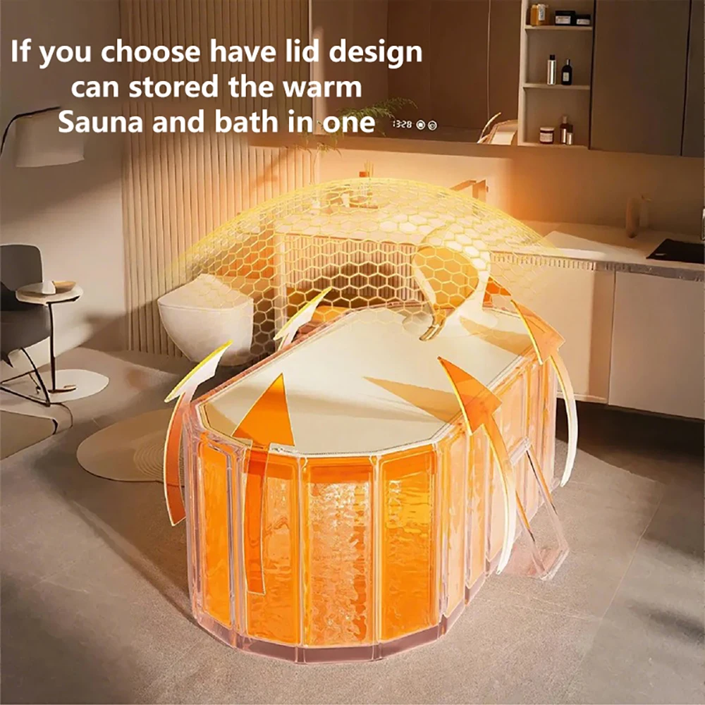 حوض استحمام قابل للطي 1.5 متر حوض استحمام كبير محمول للكبار حمام الحيوانات الأليفة تبخير العرق سبا القدم التخييم في الهواء الطلق المنزل الصالة الرياضية الاسترخاء