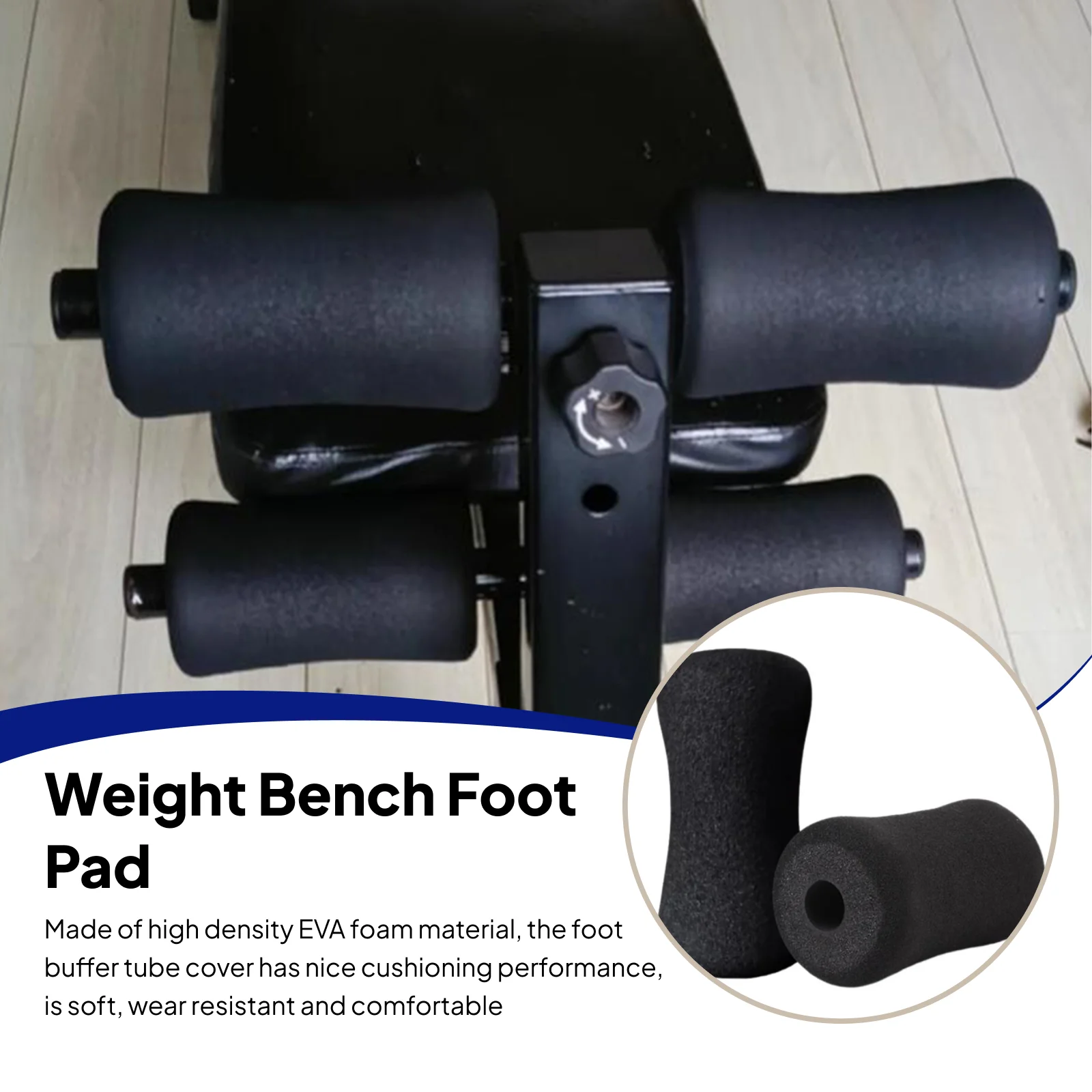 Foot Foam Pad Roller Replacementfor Leg Extension Machine Soft Non-Slip Comfort Cushion Gym Exercise Protective for Weight Bench
