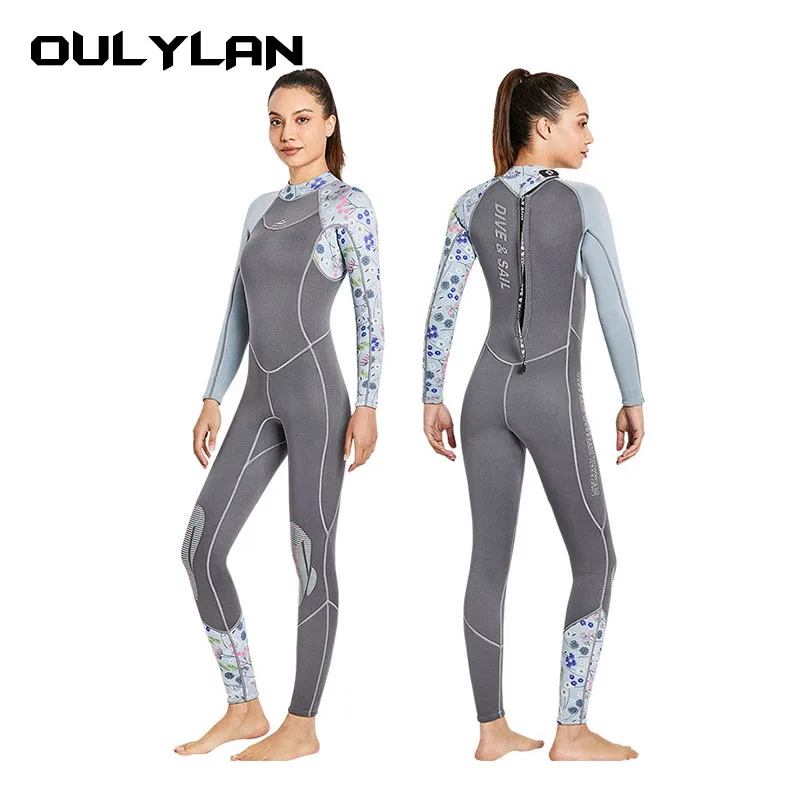 

Неопреновые гидрокостюмы Oulylan 3 мм, костюмы для подводного плавания на все тело, женские костюмы для подводного плавания, серфинга, плавания с длинным рукавом, теплые для водных видов спорта