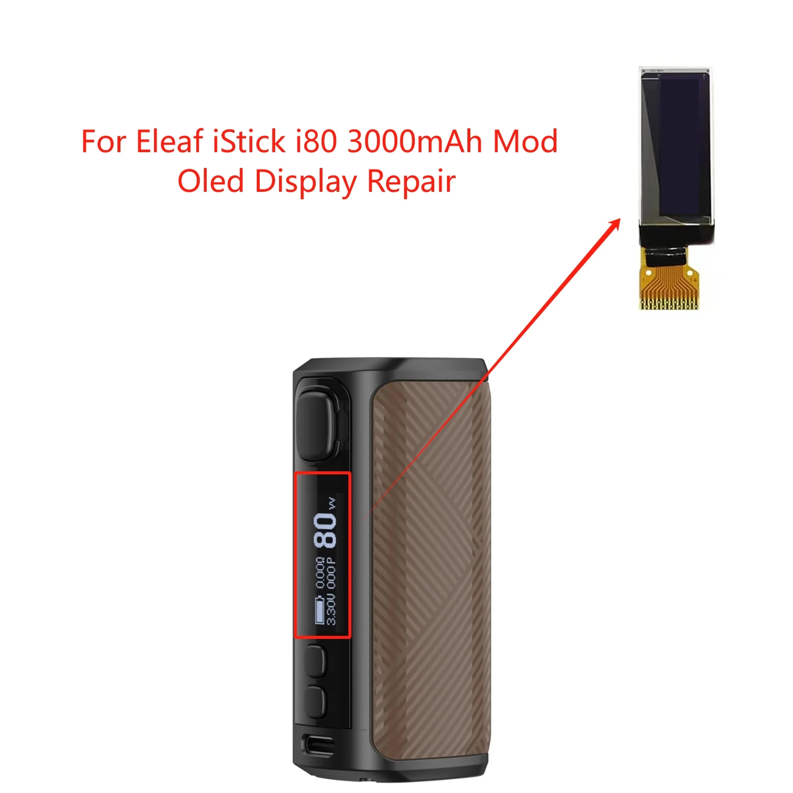 Oled-дисплей для Eleaf iStick i80 3000 мАч, запасные части для мода Oled-дисплей для Eleaf iStick i80 3000 мАч, запасные части для мода