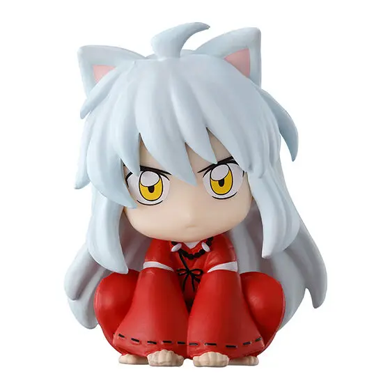 Inuyasha Anime Kagome Sesshoumaru Inu Yasha Shippou figura sentada productos originales figura pequeña cápsula juguetes regalo