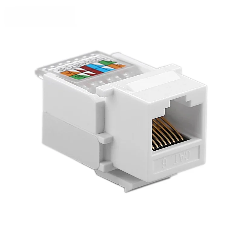 CAT6 RJ45 Wtyczka Keystone Gigabit LAN Coupler Standardowy gniazdo modułu sieciowego T568A/B do złącza Ethernet Jack Internet — zdjęcie 2