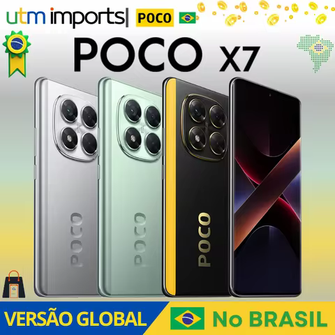 【BR】Xiaomi Poco X7, Versão Global, 5G, ROM Global, Estoque Local, 256gb, 512gb