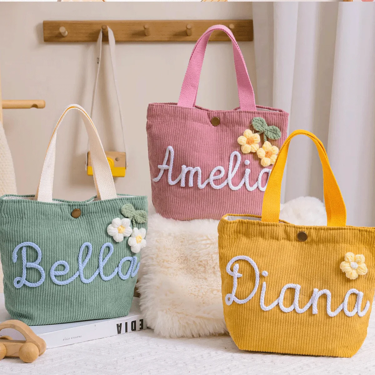 Personalized Name Handbag, Custom Tote Bag Gift
