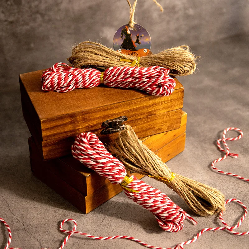 Festive Red Bakers Twine And Jute Twine Strings for Wedding Favor Tags,Gift Wrapping Stings 100% Cotton