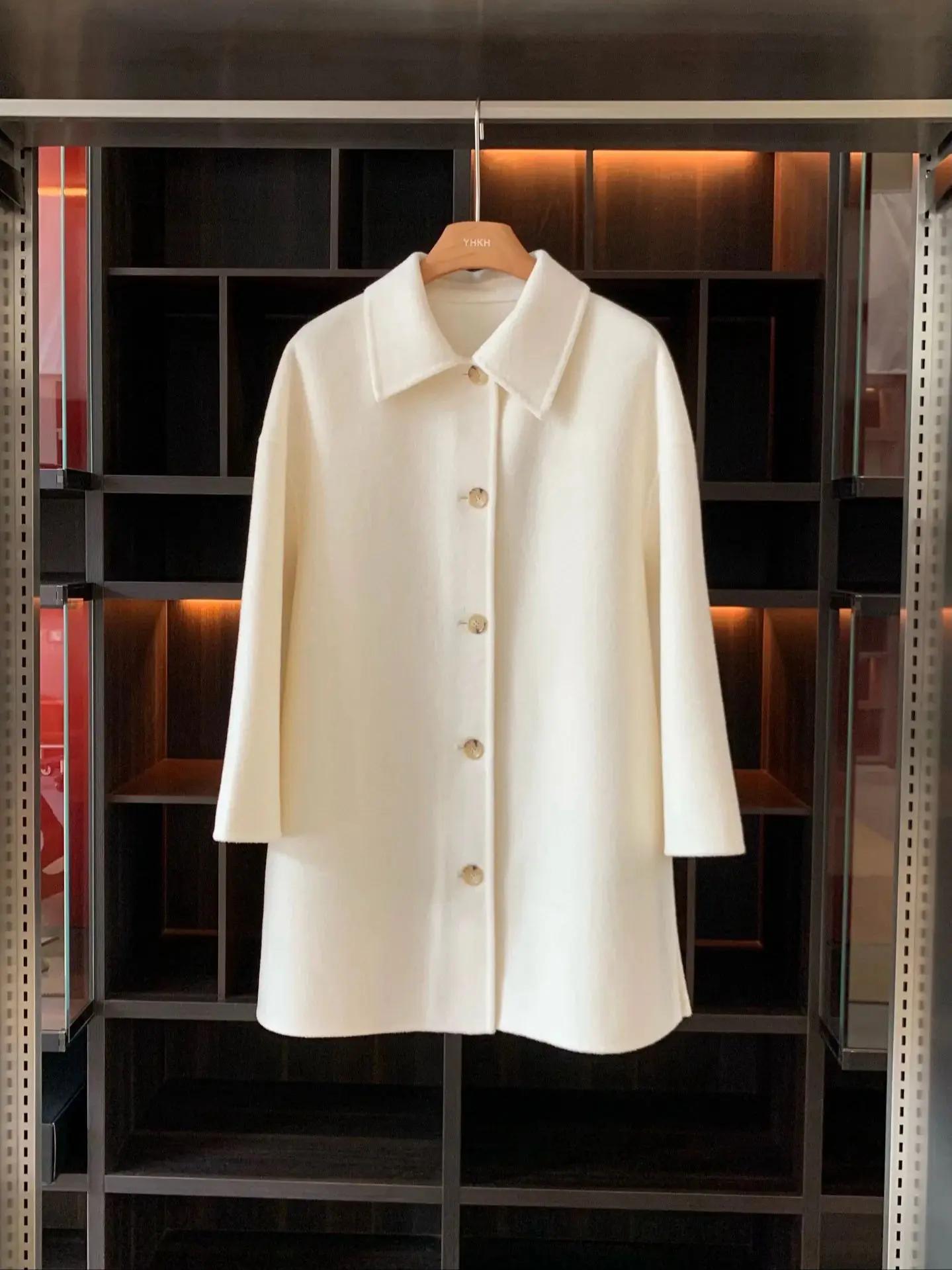 معطف نسائي أنيق من الصوف والكشمير #1