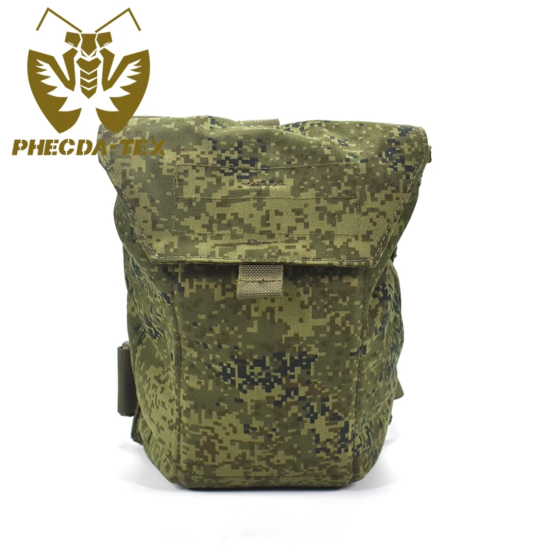 PHECDA Tactical Gear 1000D waterproof durable polyester Russia 6SH117 EMR FG camouflage Tactical Drop leg gas mask bag leg bag