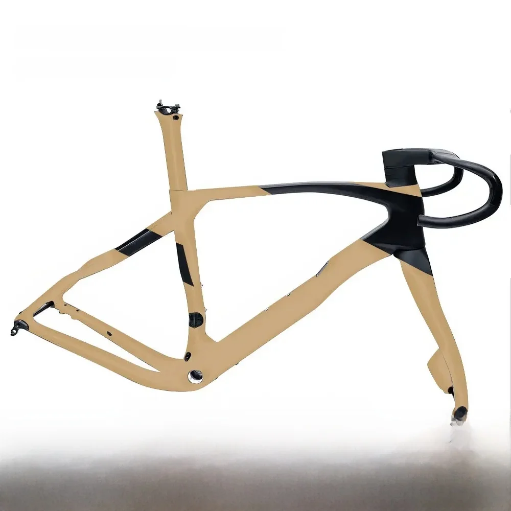 AliExpress T1000 Gravel Carbon Frame Gold Disc Grevil F Road Bike Frame Internal Cable 30 Colors 700*45C