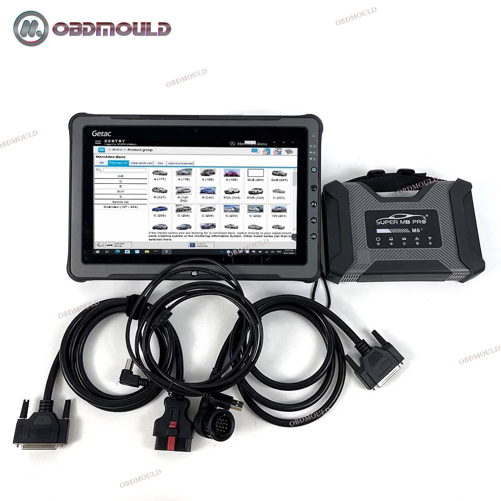 SUPER MB PRO M6+ Full Version DoIP For Benz Diagnostic Scanner Supports ForB-MW Aicoder/ E-sys with F110 tablet