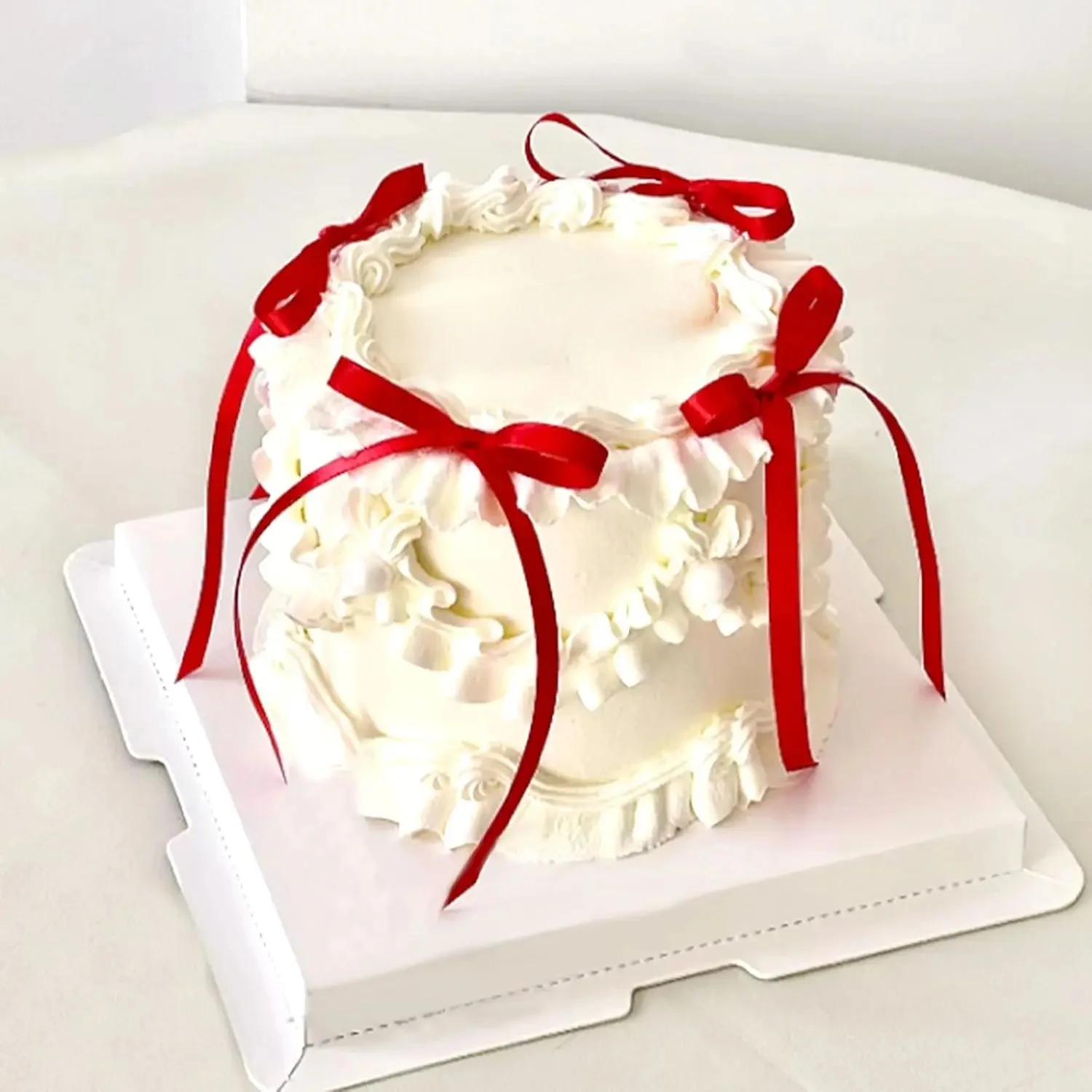 10 pièces ruban arc gâteau Toppers rose rouge arc gâteau décor amour Couple gâteau Topper mariage saint valentin Dessert décor fille faveur