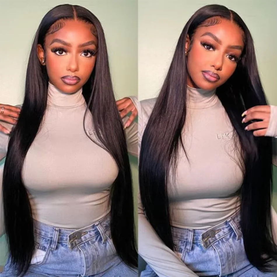 36 Inch Vietnamese Hair Bone Straight Glueless Wigs Human Hair Lace Frontal Wig 5X5 Ready to Wear Wig Preplucked Raw Virgin Hair