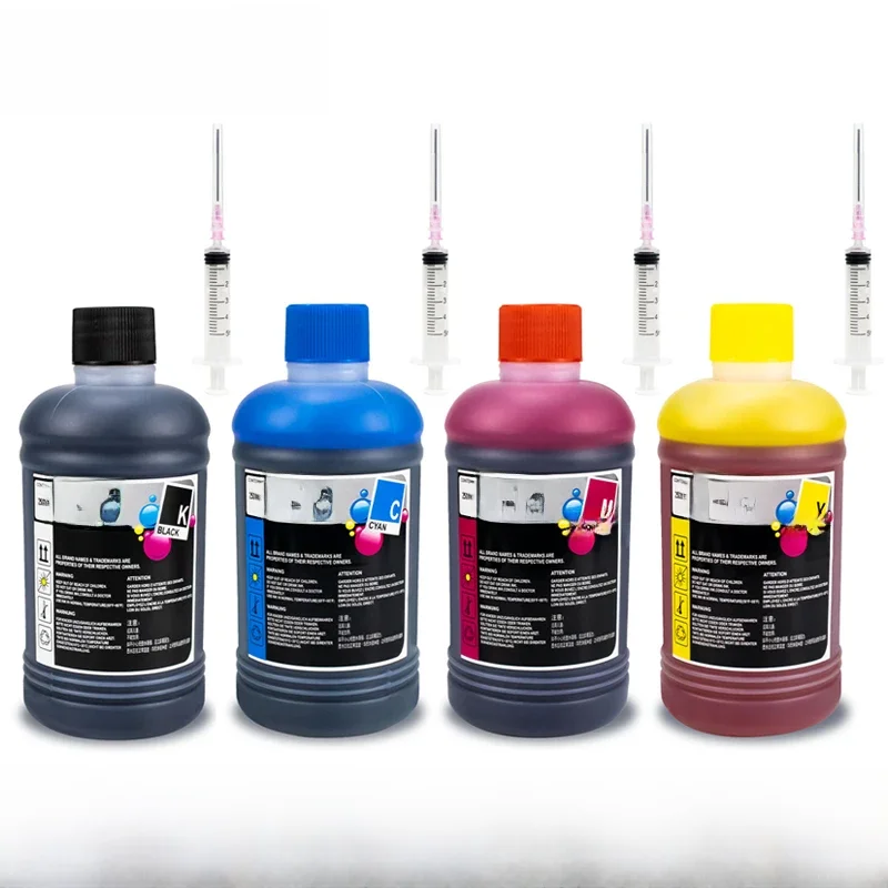 250ML uniwersalny wkład atramentowy z zestawem wtryskiwacza kompatybilny z wkładami atramentowymi HP Canon Epson Brother Tank CISS drukarka Deskjet — 2