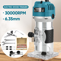 Wood Router Machine Electric Trimming Machine Woodwork Electric Trimmer 1/4 Inch Wood Carving Wood Edge Router Trimmer Home DIY