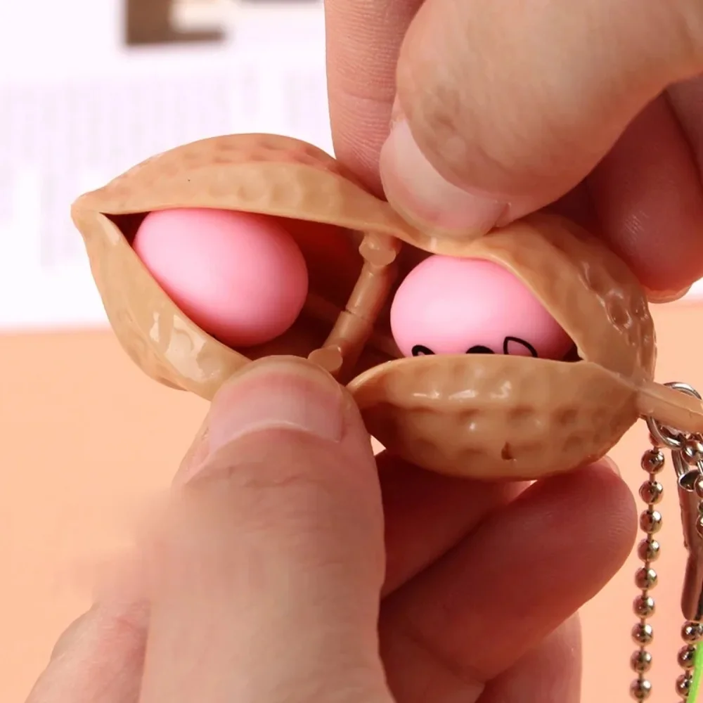 Jouet Anti-Stress à Presser pour Enfant, Clé de Cacahuètes, Pendentif, Cadeaux