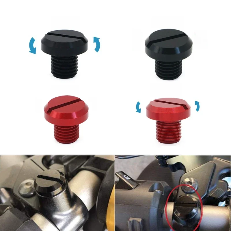 2 sztuk uniwersalny M10 * 1.25 lustro motocyklowe otwór zaślepka śruby śrubowe dla Yamaha Honda Kawasaki Suzuki BMW Aprilia Ducati — zdjęcie 2