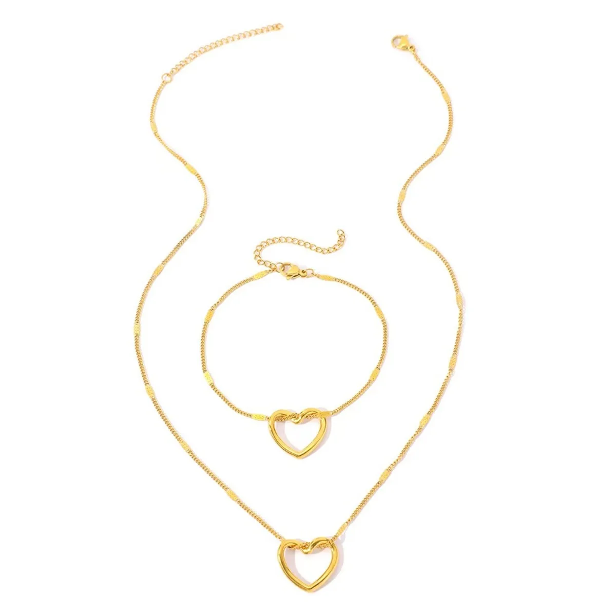 Stainless Steel Jewelry Set Novelty Twisted Heart Light Luxury High-end Sense Jewelry Set For Women Jewelry Anniversary Gift image 4