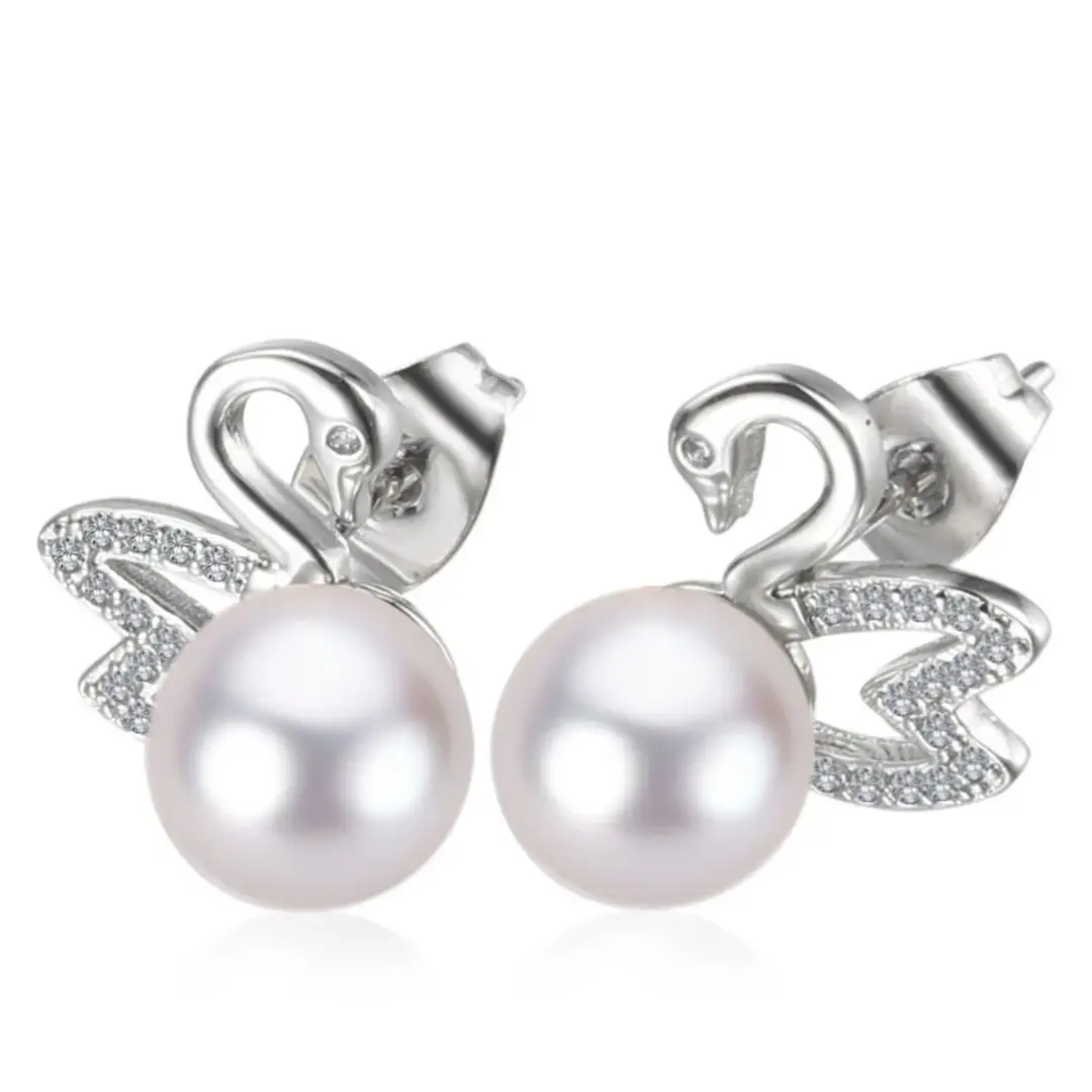 

New 925 Sterling Silver Earring Swan Hanging Earring For Women Wedding Party Gift Fashion Jewelry