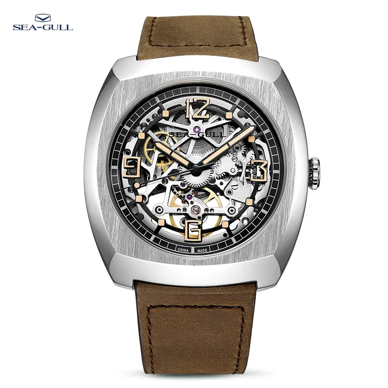 2023 Seagull Luminous Watch For Men Automatic Mechanical Wristwatches Waterproof Skeleton Dial Relogio Masculino 849.27.6094