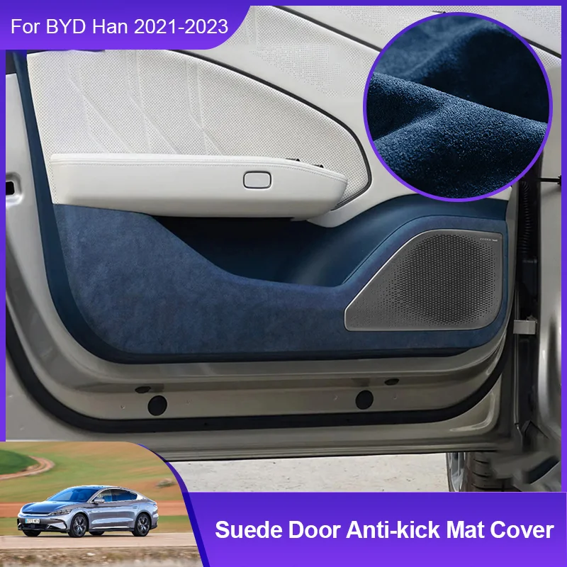 

for BYD Han e9 GT DM-i 2020 2021 2022 2023 Car Door Sill Anti Kick Pad Protection Side Edge Film Protector Stickers Accessories