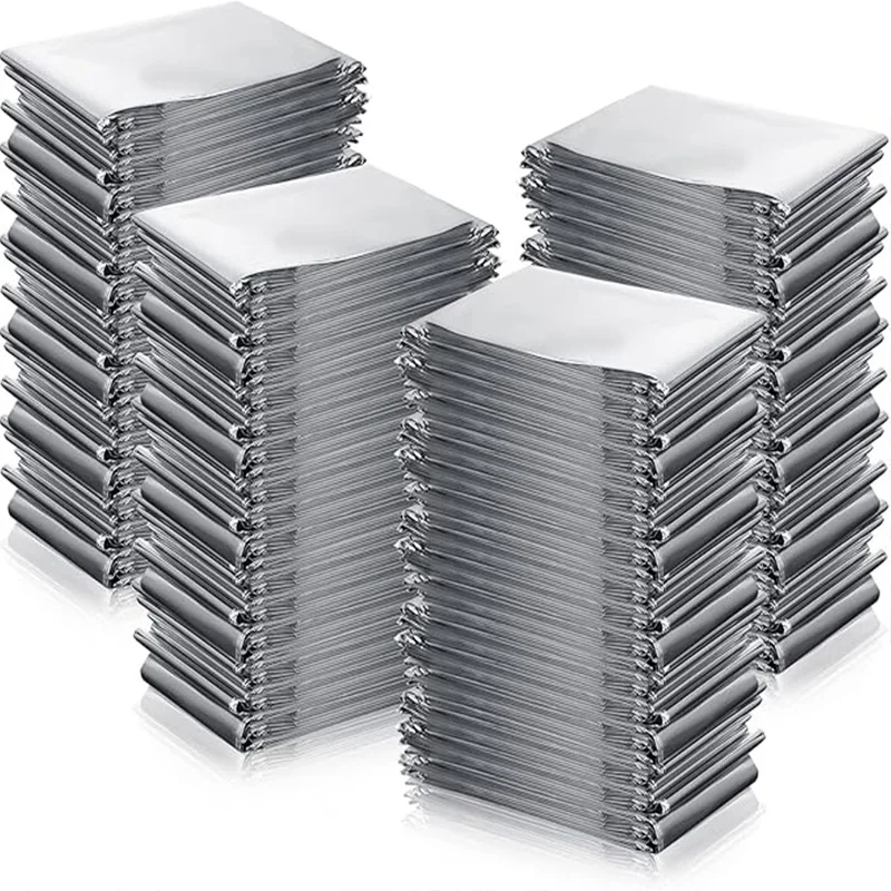 Emergency Blanket, PET & PE Material, Gold-Silver Double Sides for Preventing Rapid Hypothermia & Reducing Car Heat Absorption