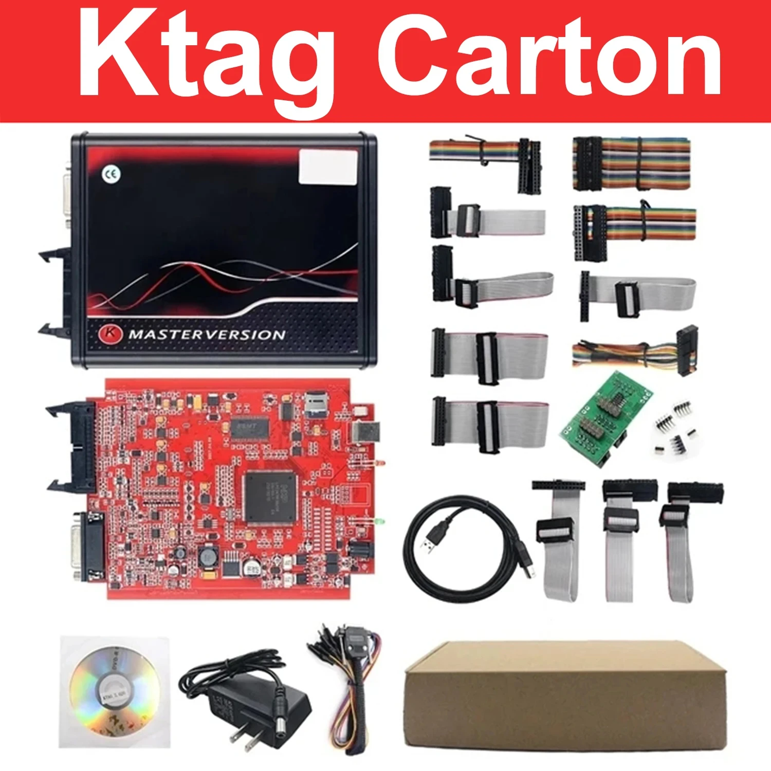Kess V2 V5.017 Online 2.80 EU Red KTAG 7.020 2.25 OBD2 OBD 2 Auto's Trucks ECU Chip Tuning Kit Onbeperkte Reparatieset met Gereedschapskist