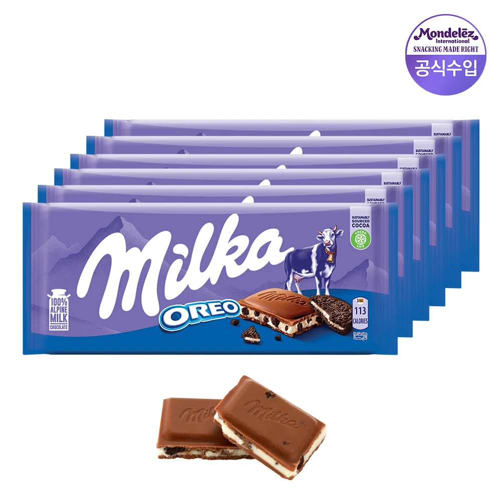 Milka chocolate 100g x 6 (Oreo)