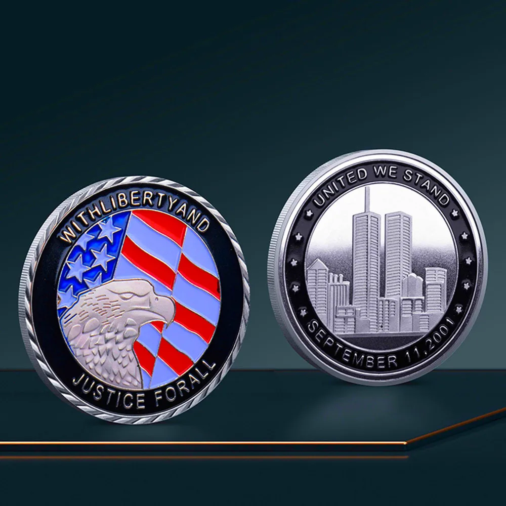 US 911 Commemorative Medal Twin Towers New York World Trade Center Military Commemorative Coin