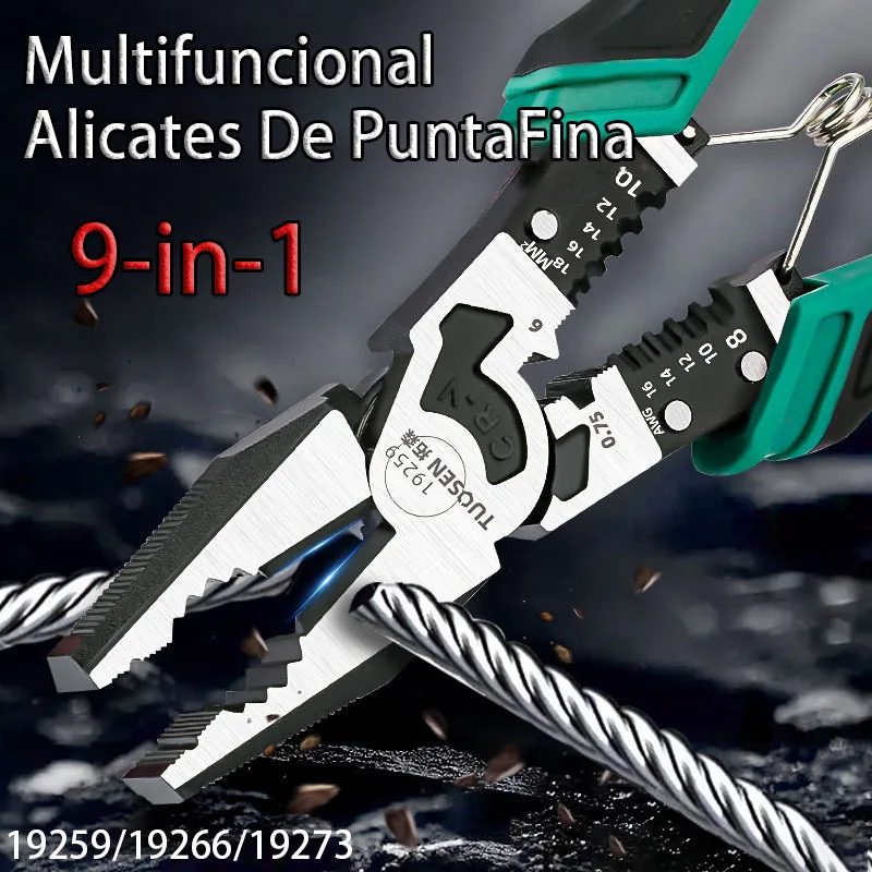 

Hardware Tools Versatile Wire Cutters Industrial Grade Needle Nose Pliers Electrician Work Wire Strippers No Damage Inner Core