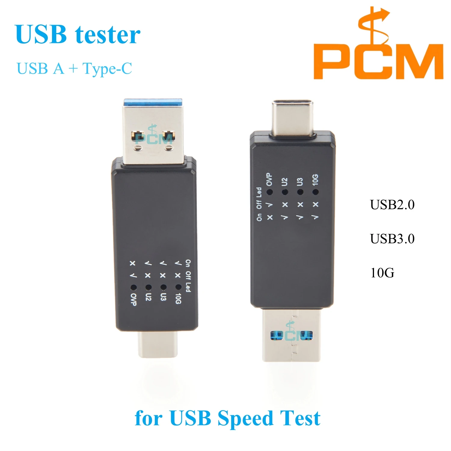 USB 10G tester, detect USB2.0 USB3.0 USB3.1 and USB Voltage, for Test the Transfer Rate and Speed of USB-A and Type-C Interface