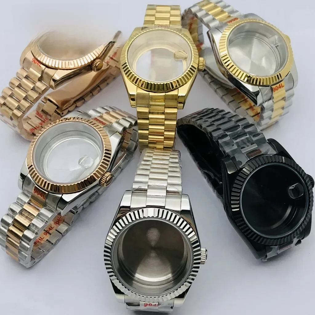 Miuksi 36mm/40mm sterylna koperta zegarka szafirowe szkło pasuje do mechanizmu NH35 NH36 NH34 ETA2824 2836 Miyota8215 PT5000 DG2813 3804 — zdjęcie 2