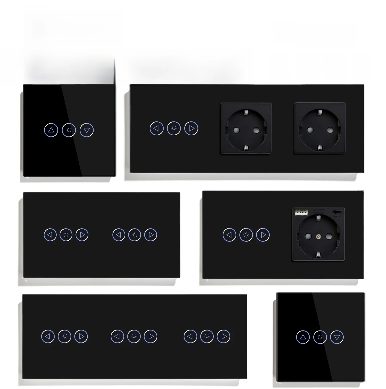 BSEED Zigbee dimmeren Tuya APP-bediening Smart LED dimbaar serie glas Google Alexa Smart Dimmer Touch-schakelaars Zwart - afbeelding 2
