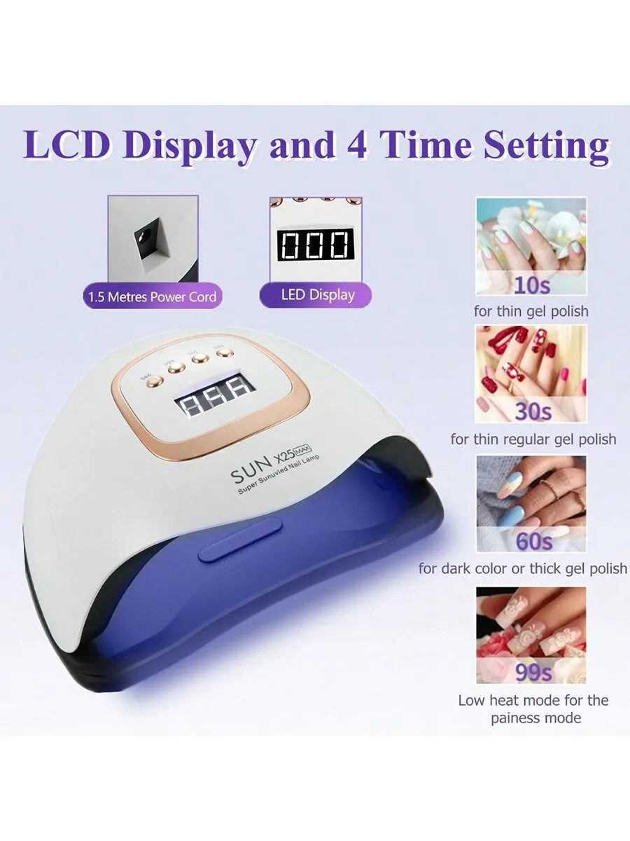 المهنية الأشعة فوق البنفسجية LED مسمار مصباح للأظافر هلام البولندية علاج سريع مجفف تجفيف مصابيح الضوء مع 81 المصابيح 4 إعداد الموقت