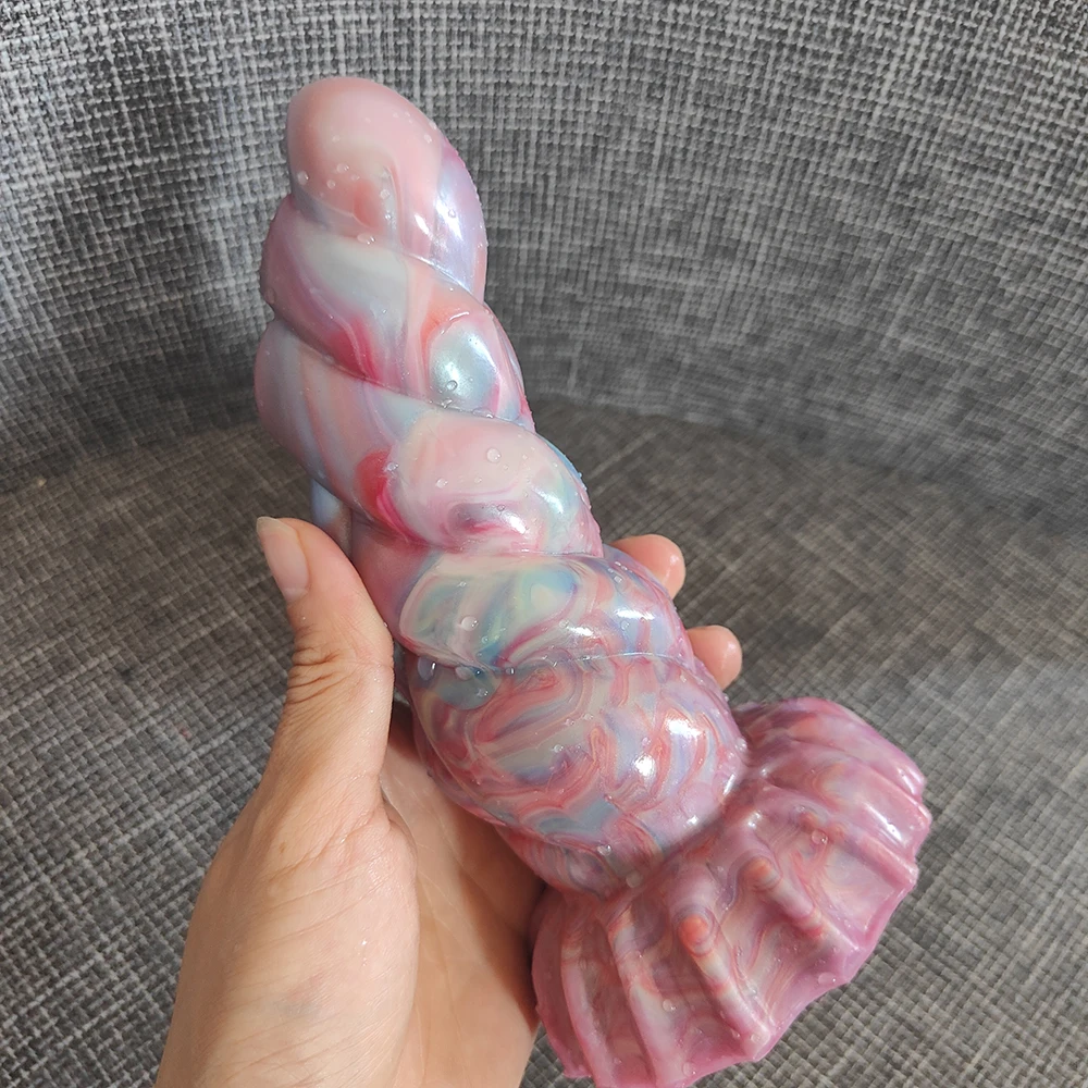 FAAK Limited Edition Colorful  Fantasy Sex Toys Large Anal Plug With Sucker Diy Color Dildos Only 1 Pcs For Each Style