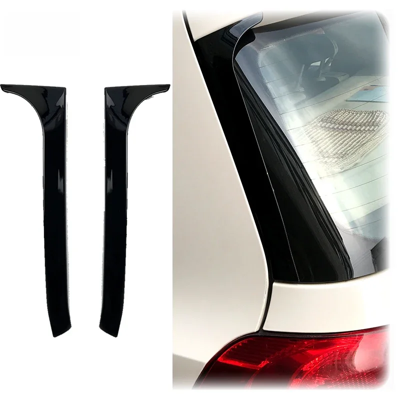 2008 à 2013 pour VW Golf 6 MK6 GTI GTR GTD R R20 fenêtre arrière côté coffre Spoiler Canard séparateur par noir brillant haute qualité ABS